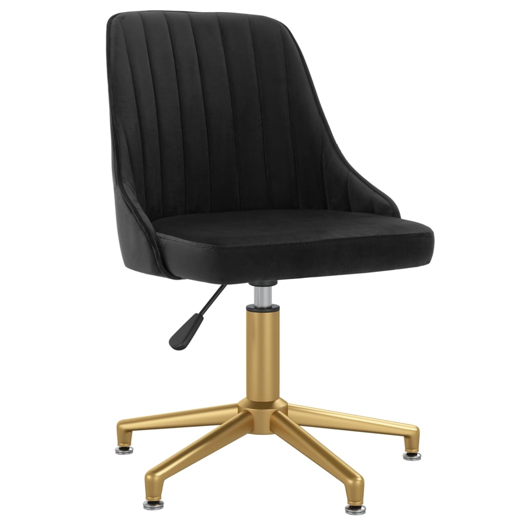 

vidaXL Eetkamerstoelen draaibaar 2 st fluweel zwart