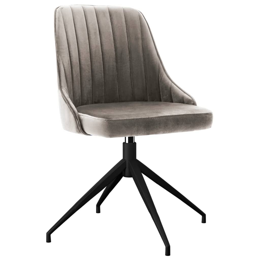 

vidaXL Eetkamerstoelen 2 st fluweel lichtgrijs
