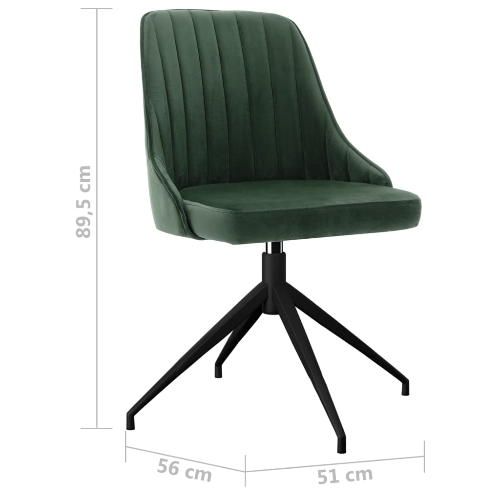 Valgomojo kėdės, 2vnt., tamsiai žalios spalvos, aksomas | Stepinfit