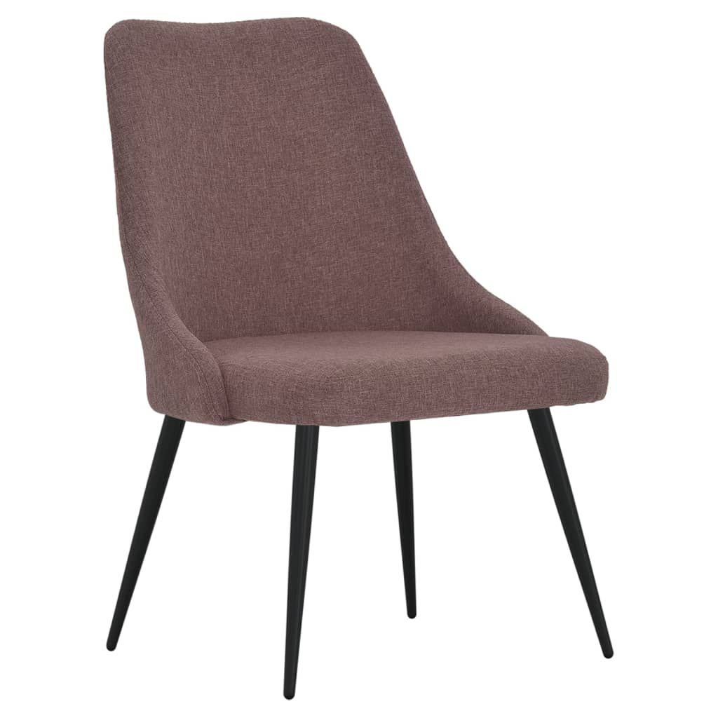 

vidaXL Eetkamerstoelen 2 st stof bruin