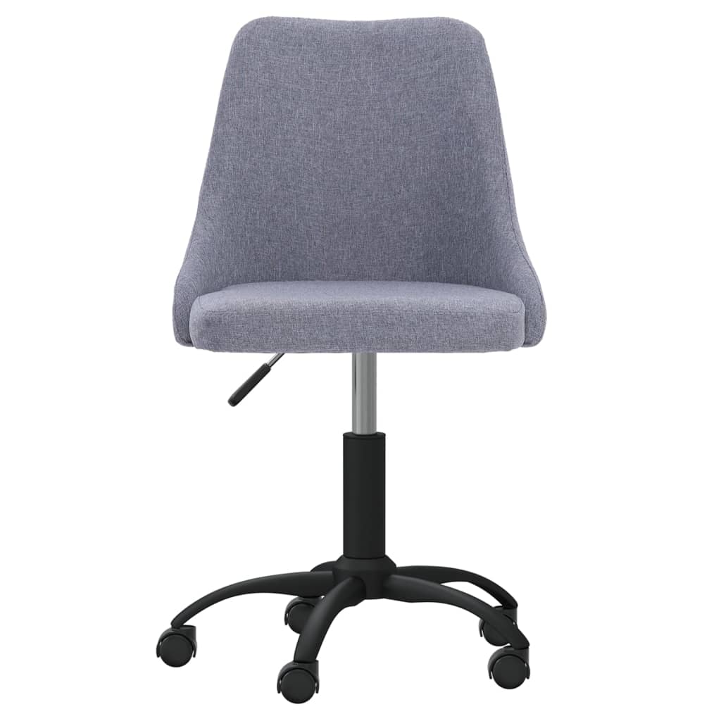 vidaXL Chaise pivotante de salle à manger Gris clair Tissu