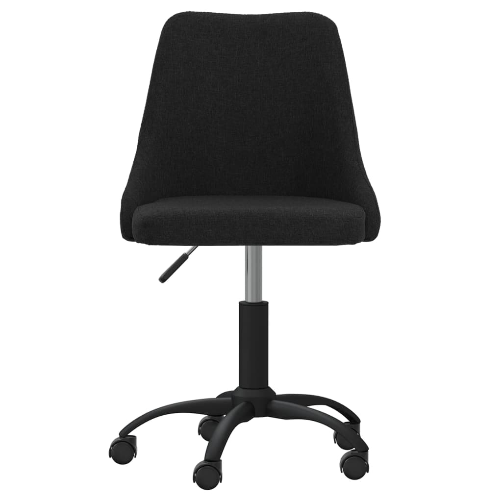 vidaXL Chaise pivotante de salle à manger Noir Tissu