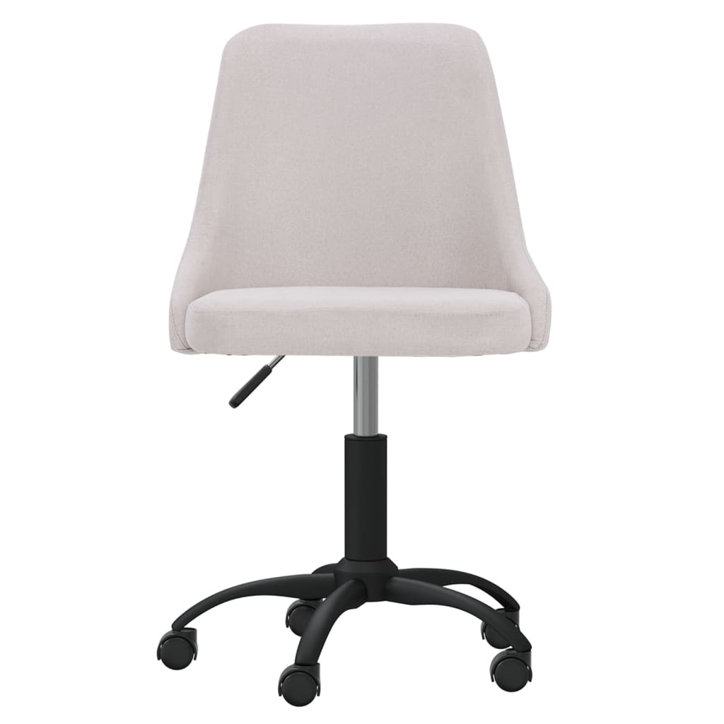vidaXL Pasukama valgomojo kėdė, kreminės spalvos, audinys