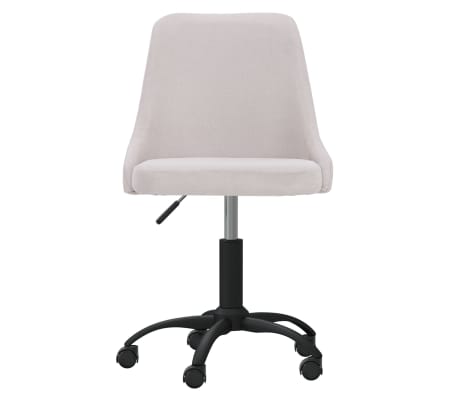 vidaXL Chaise pivotante de salle à manger Crème Tissu