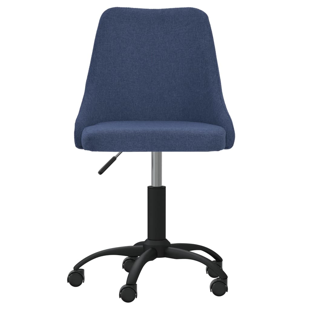 vidaXL Chaise pivotante de salle à manger Bleu Tissu