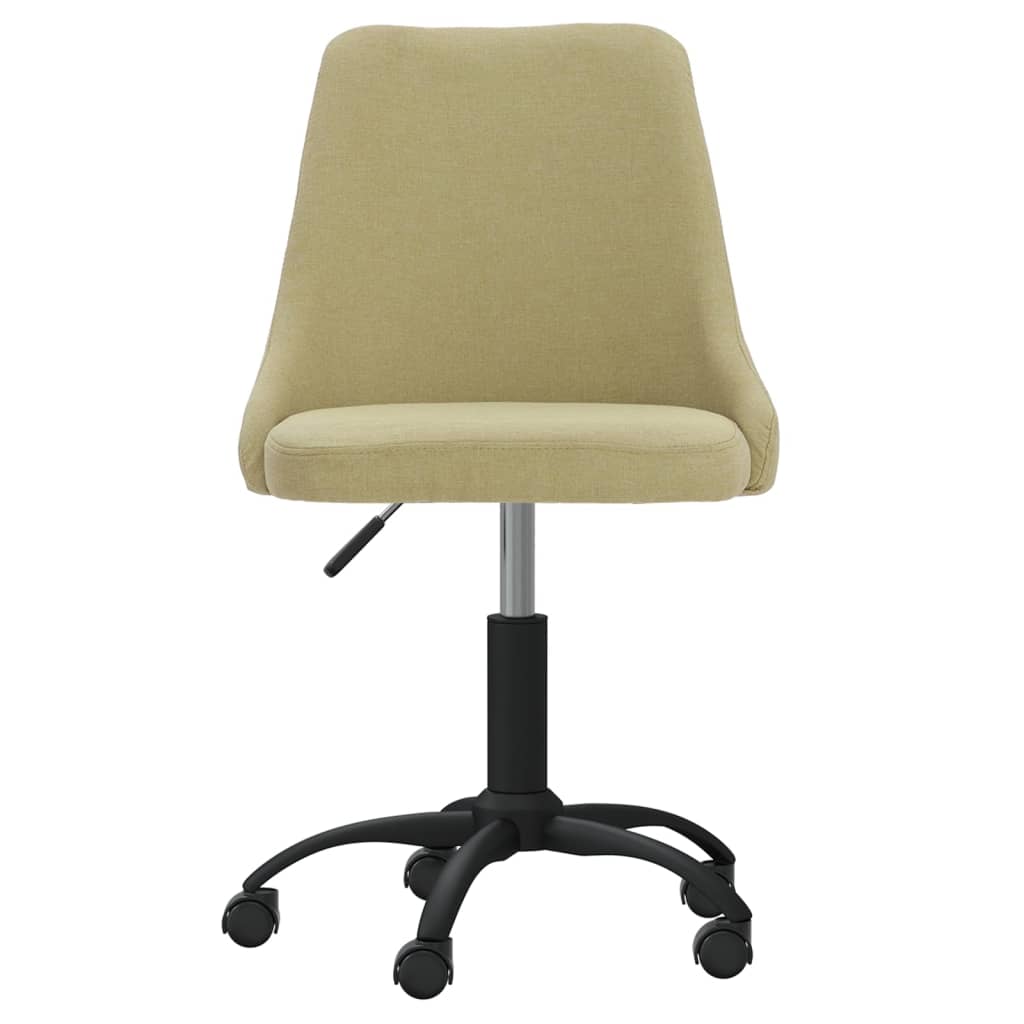 vidaXL Chaise pivotante de salle à manger Vert Tissu