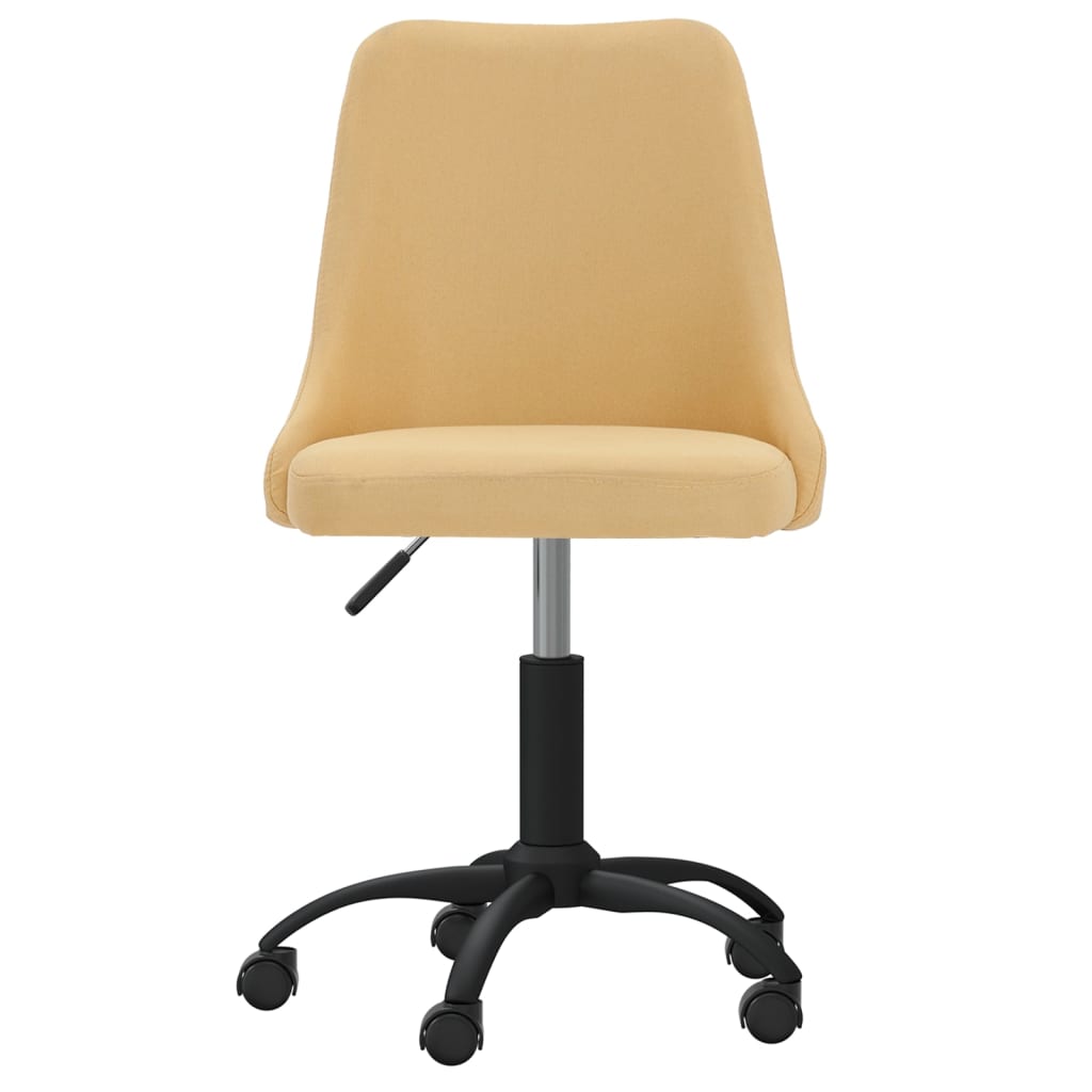 vidaXL Okretna blagovaonska stolica od tkanine žuta