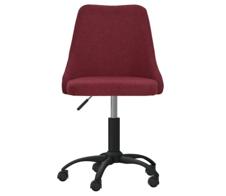 vidaXL Chaise pivotante de salle à manger Rouge bordeaux Tissu