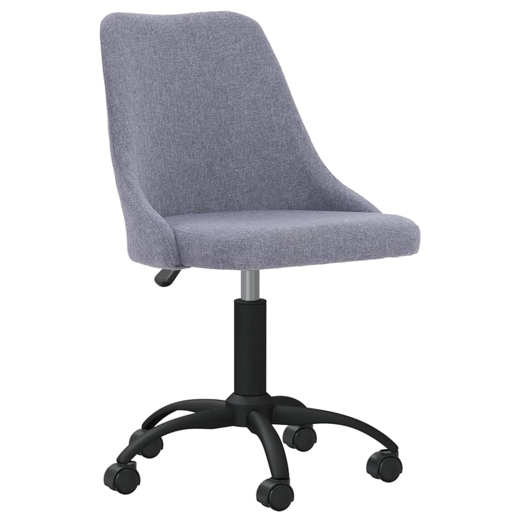 

vidaXL Eetkamerstoelen draaibaar 2 st stof lichtgrijs