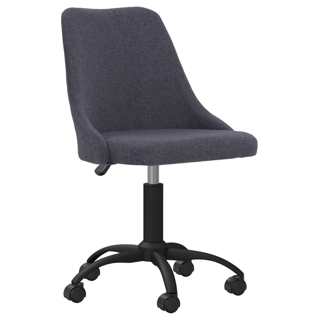 

vidaXL Eetkamerstoelen draaibaar 2 st stof donkergrijs