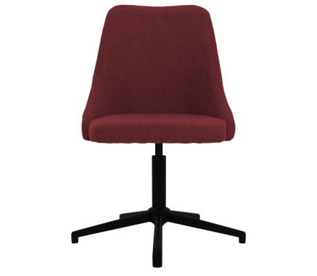 vidaXL Pasukama valgomojo kėdė, raudonojo vyno spalvos, audinys