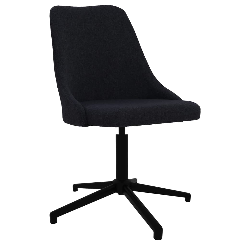 

vidaXL Eetkamerstoelen draaibaar 2 st stof zwart