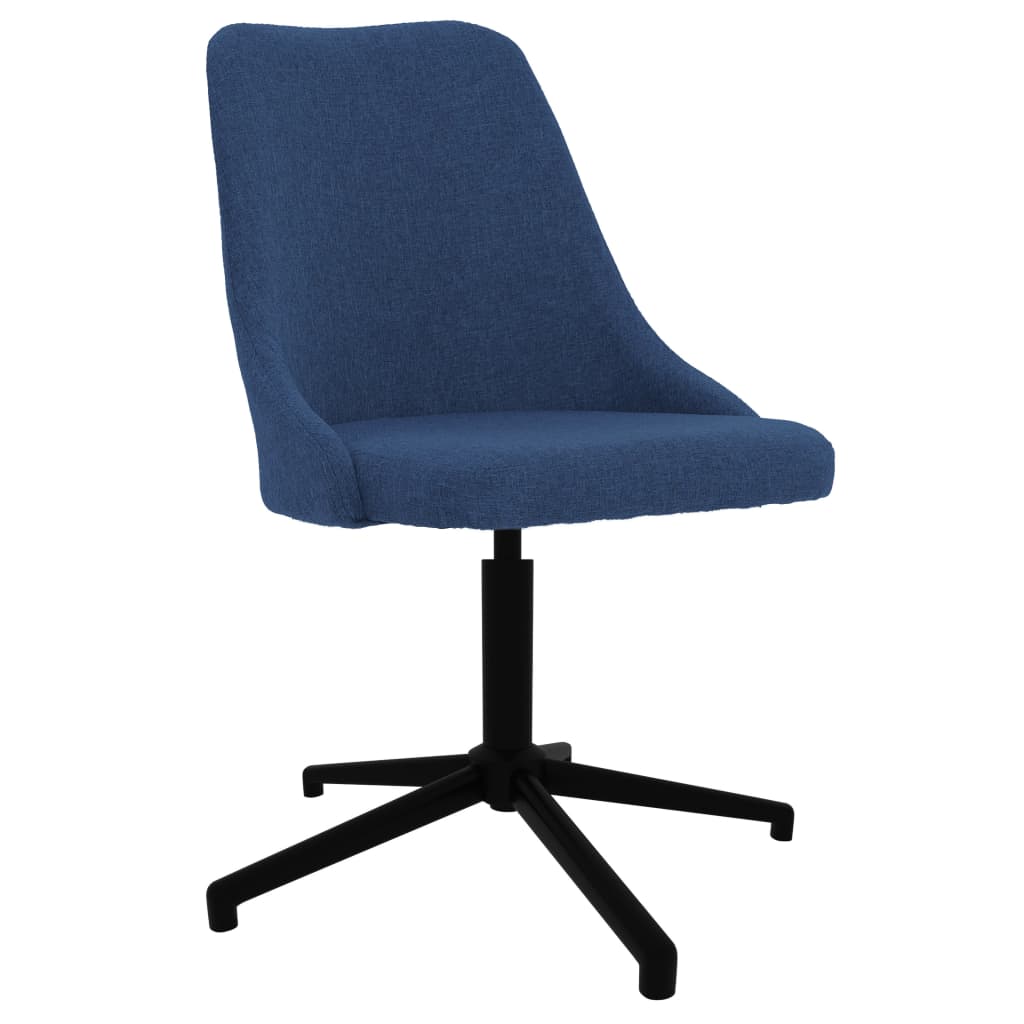 

vidaXL Eetkamerstoelen draaibaar 2 st stof blauw