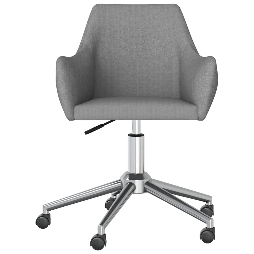 vidaXL Chaise pivotante de salle à manger Gris clair Tissu