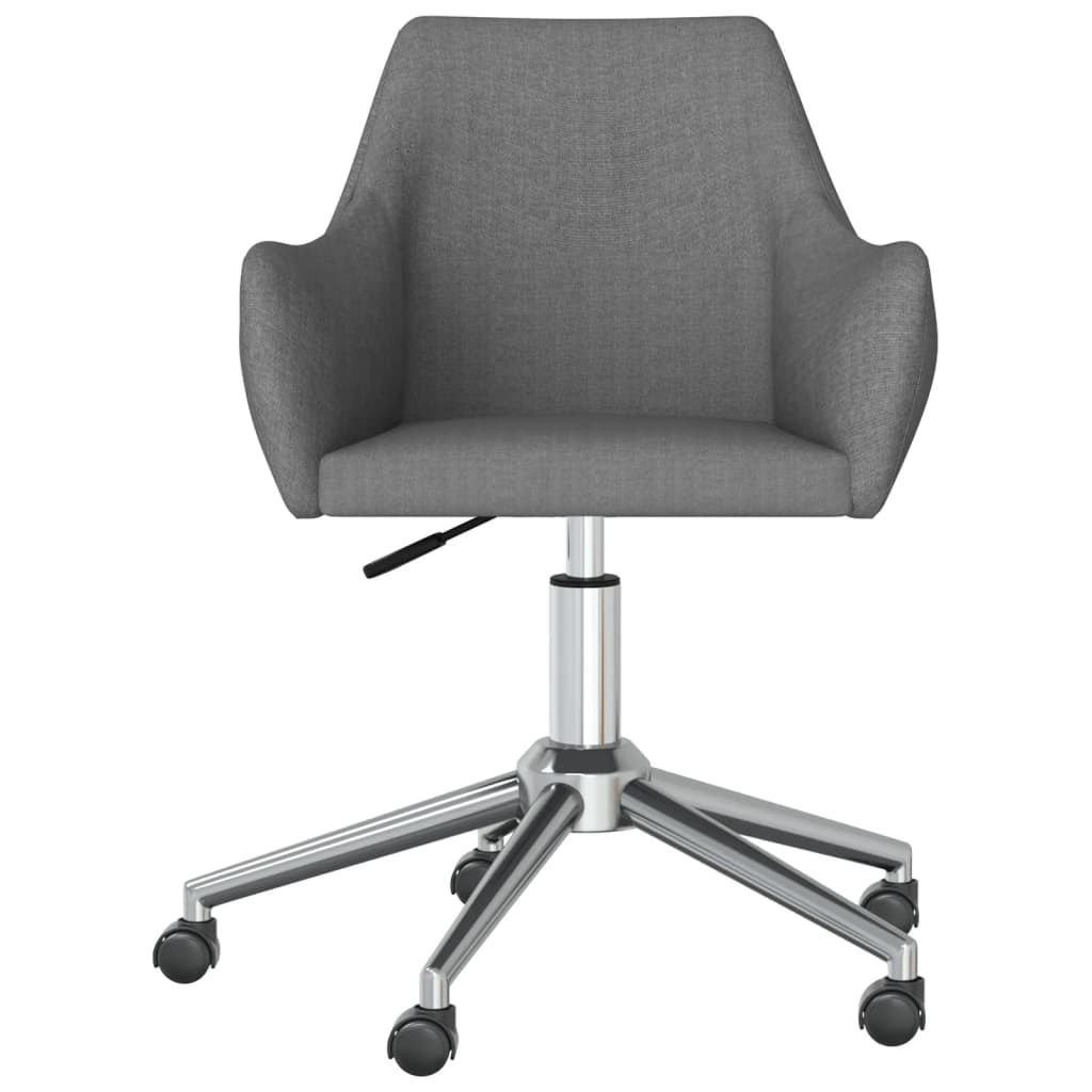 vidaXL Chaise pivotante de salle à manger Gris foncé Tissu