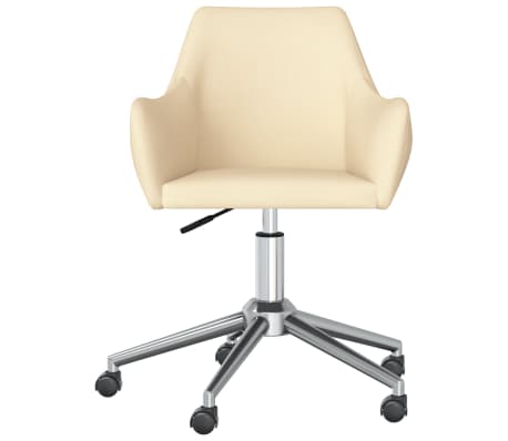 vidaXL Chaise pivotante de salle à manger Crème Tissu