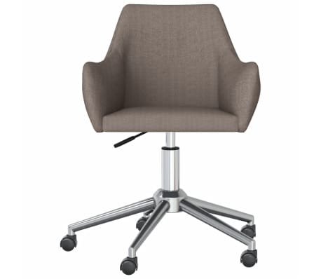 vidaXL Chaise pivotante de salle à manger Taupe Tissu