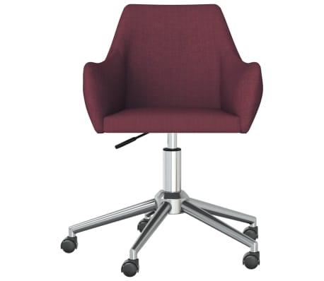 vidaXL Chaise pivotante de salle à manger Violet Tissu