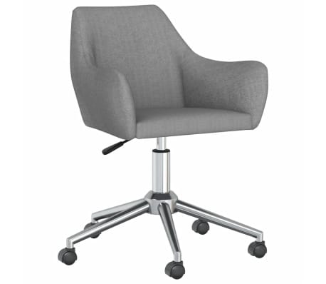 vidaXL Otočné jídelní židle 2 ks světle šedé textil