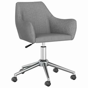 vidaXL Otočné jídelní židle 2 ks světle šedé textil