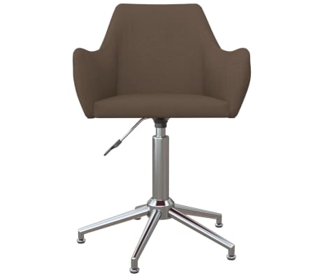 vidaXL Chaise pivotante de salle à manger Taupe Tissu