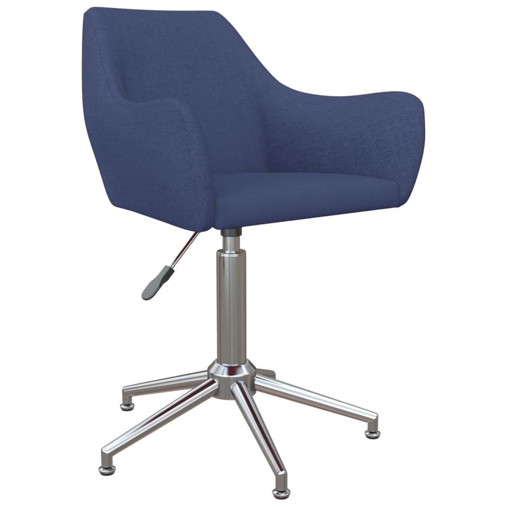 

vidaXL Eetkamerstoelen 2 st draaibaar stof blauw