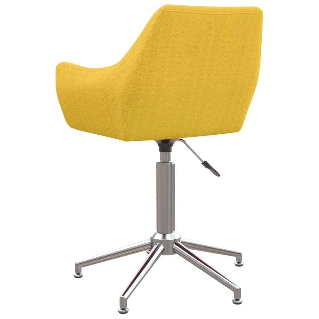 2 db sárga szövetborítású forgó étkezőszék