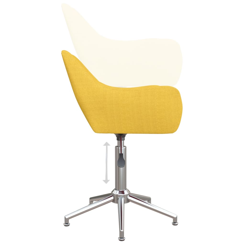 2 db sárga szövetborítású forgó étkezőszék