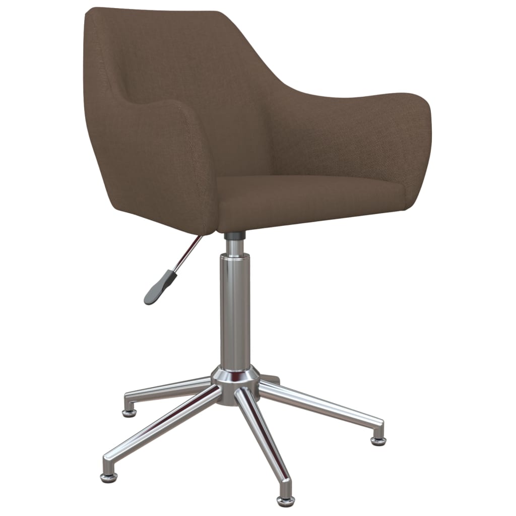 

vidaXL Eetkamerstoelen 2 st draaibaar stof taupe