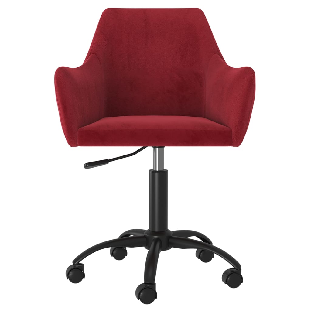 vidaXL Chaise pivotante de salle à manger Rouge bordeaux Velours