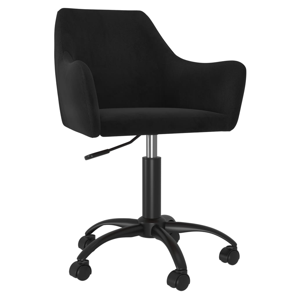 vidaXL Chaises pivotantes à manger lot de 2 noir velours