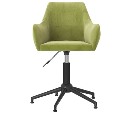 vidaXL grozāms virtuves krēsls, gaiši zaļš samts