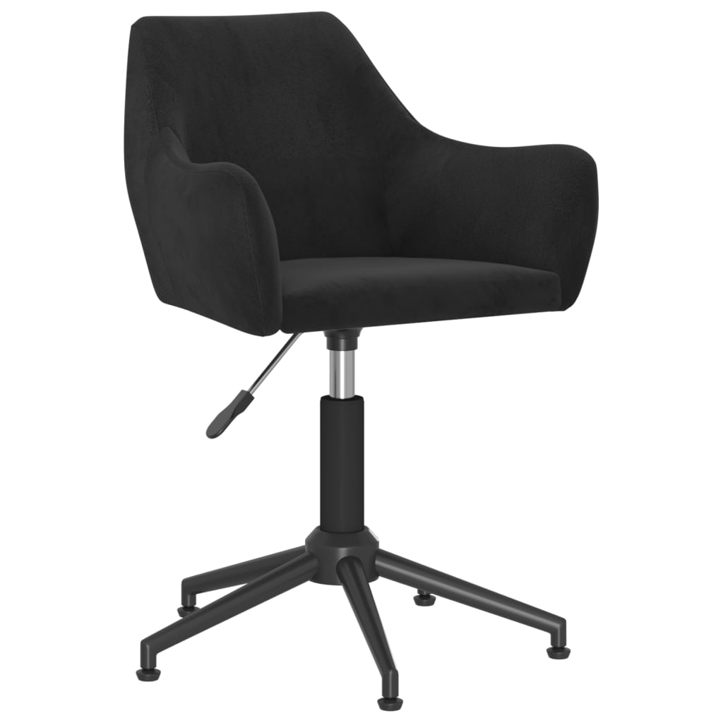 

vidaXL Eetkamerstoelen draaibaar 2 st fluweel zwart