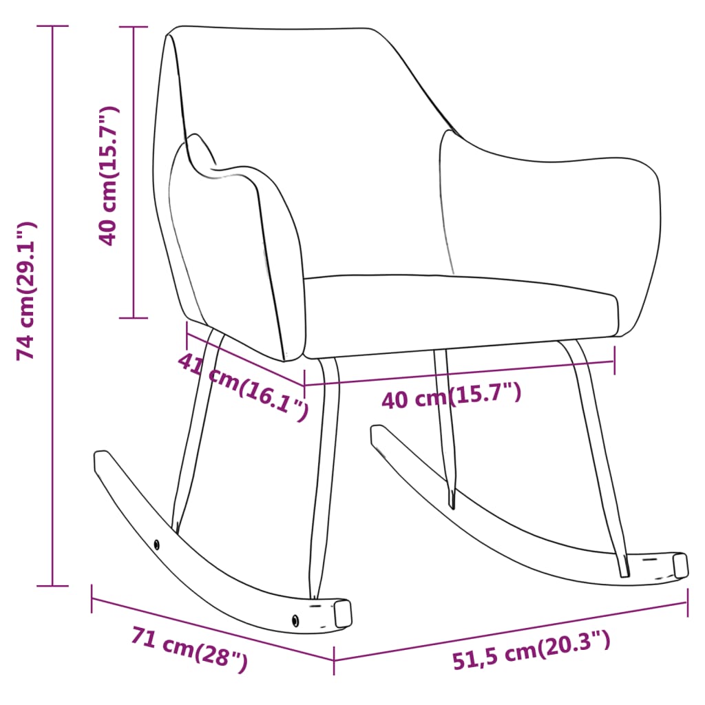 sárga bársony hintaszék