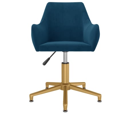 vidaXL Pasukama valgomojo kėdė, mėlynos spalvos, aksomas