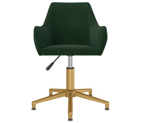 vidaXL Pasukama valgomojo kėdė, tamsiai žalios spalvos, aksomas