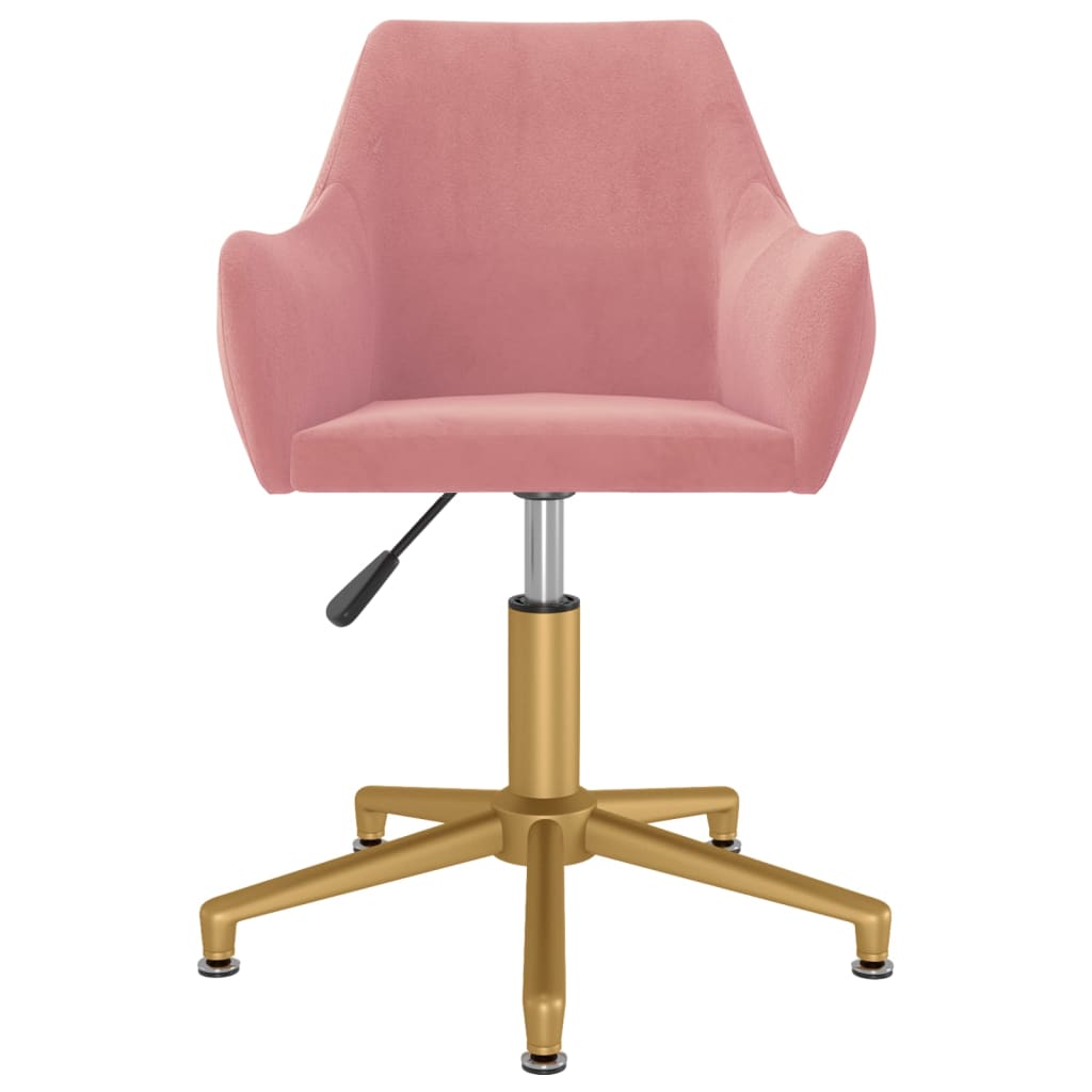 vidaXL Chaise pivotante à manger Rose Velours