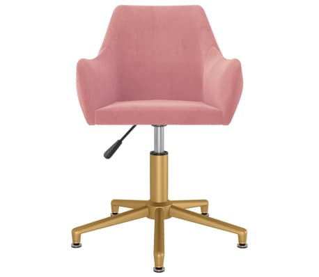 vidaXL Pasukama valgomojo kėdė, rožinės spalvos, aksomas