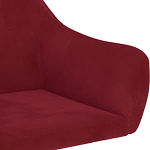 Otočná jídelní židle vínová samet - obrázek 6