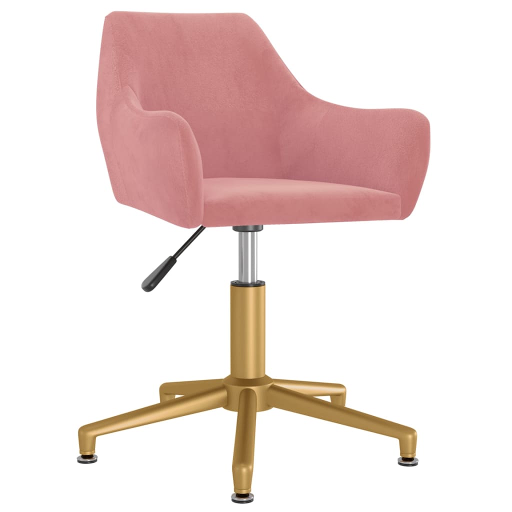 

vidaXL Eetkamerstoelen draaibaar 2 st fluweel roze