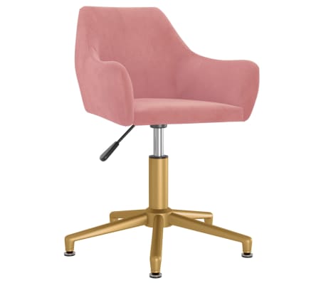 vidaXL Pasukamos valgomojo kėdės, 2vnt., rožinės spalvos, aksomas
