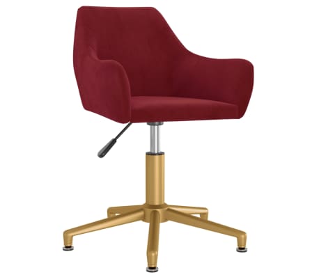 vidaXL Pasukamos valgomojo kėdės, 2vnt., vyno raudonos, aksomas