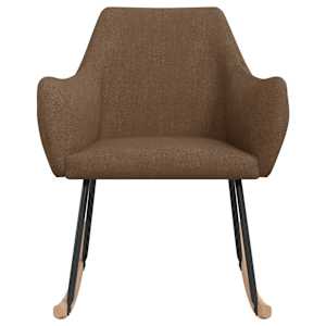 Houpací křeslo hnědé textil - obrázek 3