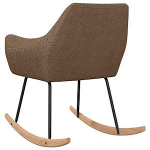 Houpací křeslo hnědé textil - obrázek 5