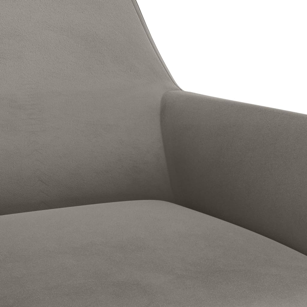 világosszürke bársony forgó étkezőszék