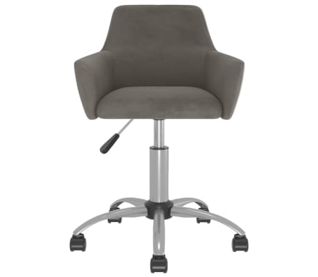 vidaXL Pasukama valgomojo kėdė, tamsiai pilkos spalvos, aksomas