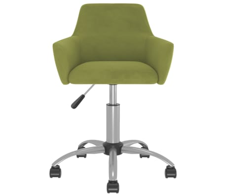 vidaXL Chaise pivotante de salle à manger Vert clair Velours