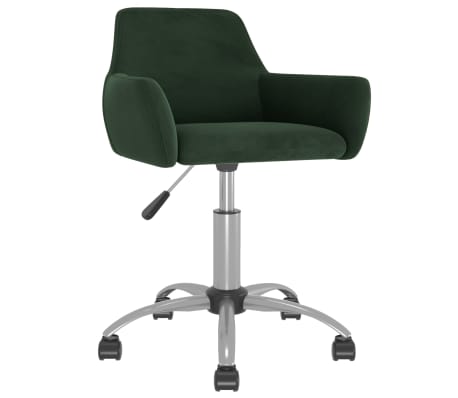 vidaXL Chaises pivotantes à manger lot de 2 Vert foncé Velours