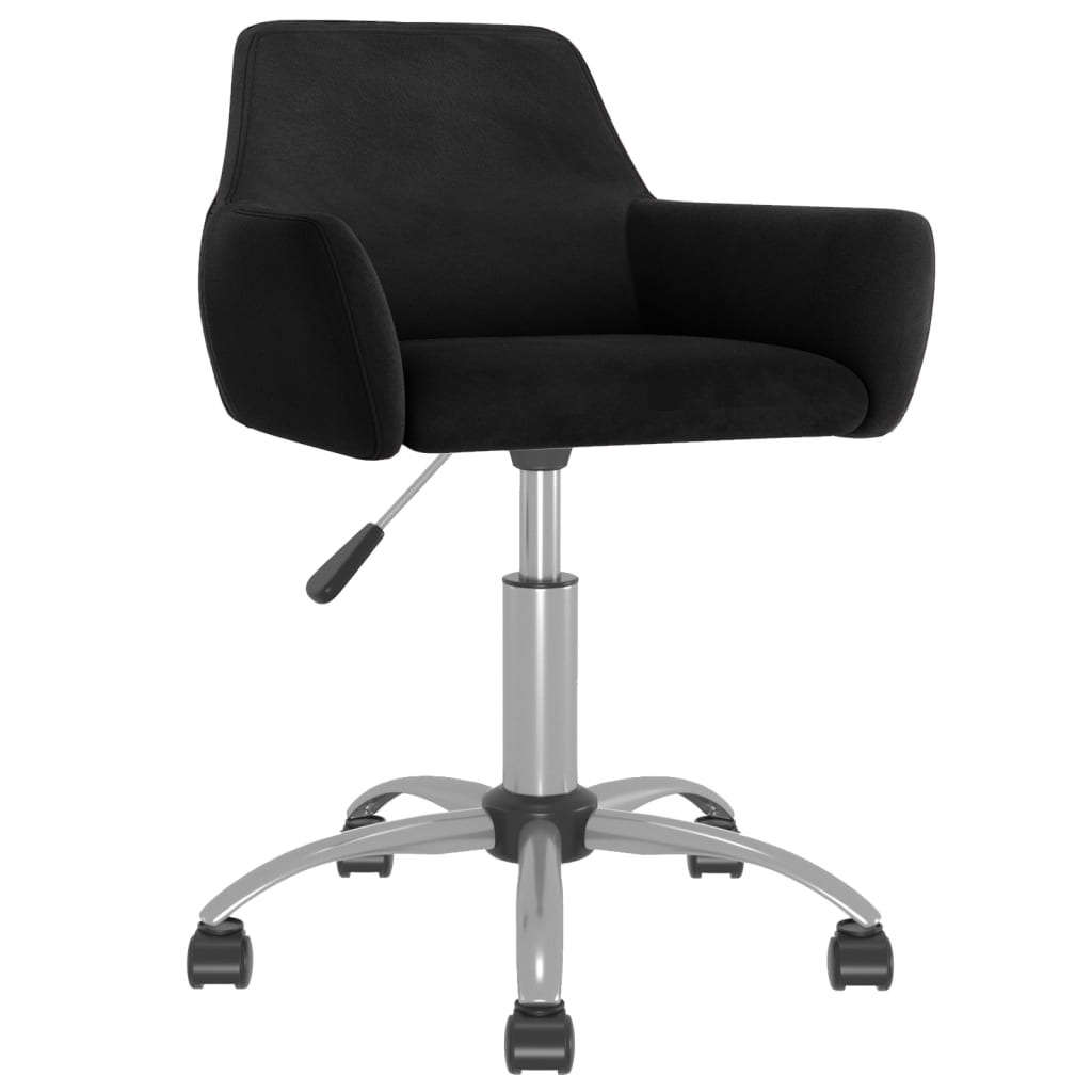 vidaXL Chaises pivotantes à manger lot de 2 Noir Velours