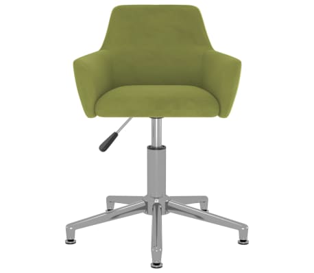 vidaXL Silla de comedor giratoria de terciopelo verde claro